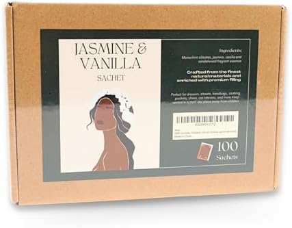 Small Scented Sachet Bag of Jasmine and Vanilla 100 Pack