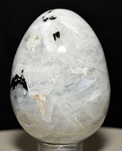HQRP 46mm Rainbow Moonstone Egg with Stand
