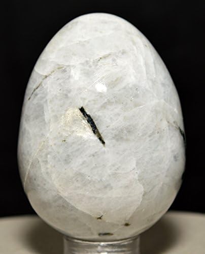HQRP 46mm Rainbow Moonstone Egg with Stand