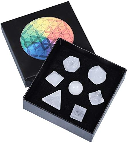 Amogeeli Crystal Platonic Solids Sacred Geometry Set