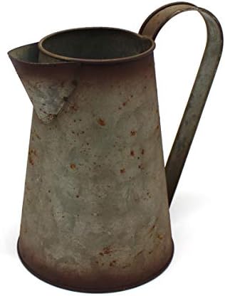 7 Inch Galvanized Metal Milk Pitcher Vase