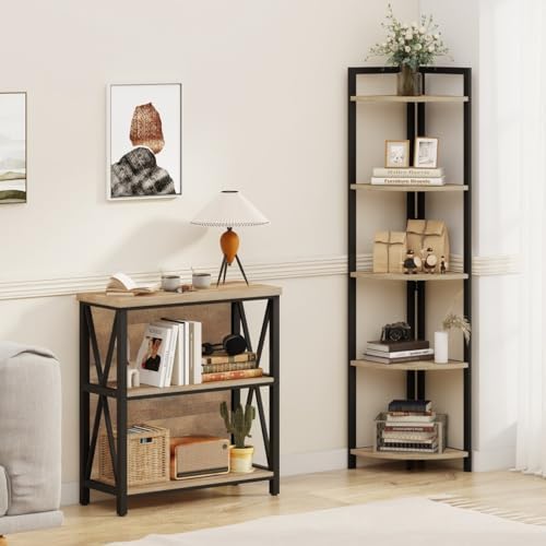 FATORRI Tall Corner Shelf with 5 Tiers