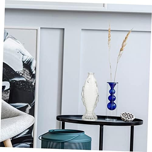 Fish Shaped Glass Bottle Decorative Table Vase