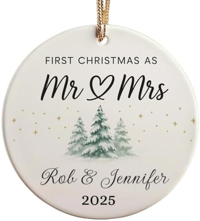 First Christmas as Mr Mrs Ornament 2025