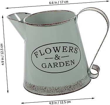 Vintage Iron Flower Pot Wide Mouth Decorative Vase