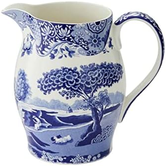 Spode Blue Italian Pitcher 35 Pint