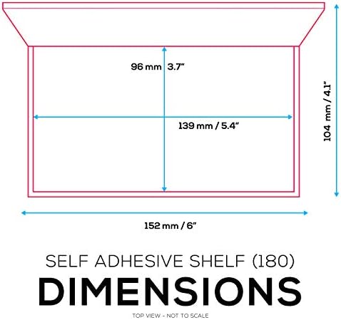 Brainwavz 54 Inch Adhesive Floating Shelf for Speakers Books Plants Cameras Toys Decor