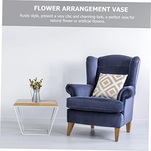 Rustic Iron Flower Vase Vintage Style Decor Bucket