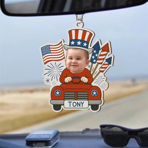 Customizable Baby 4th of July Car Hanging Ornament