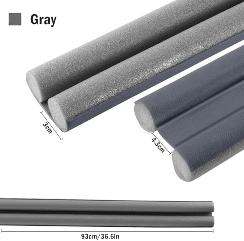 Lineba Grey Door Draft Stopper 30-36 Inch