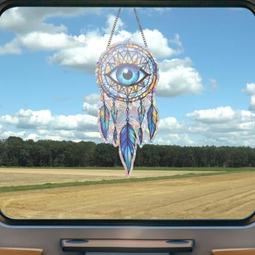 Fantasy Devil Eye Sun Catcher Colorful Stained Glass Decor