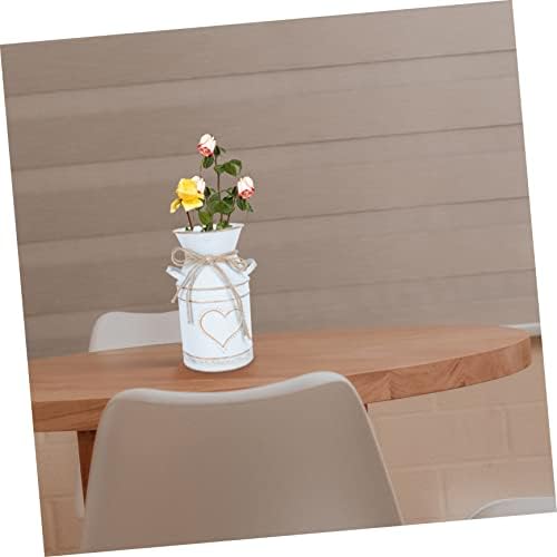 Vintage Galvanized Flower Vase Rustic Decorative Pot