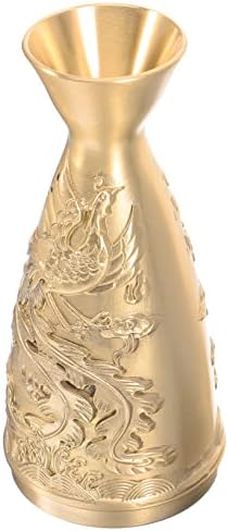 Antique Brass Wine Decanter Decorative Centerpiece for Office Living Room