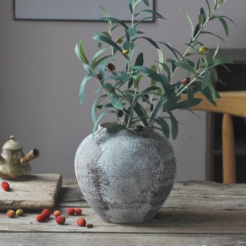 Rustic Distressed Large Ceramic Vase for Home Decor