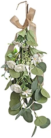 236 Inch Eucalyptus Swag with Flowers Wall Hanging Decor