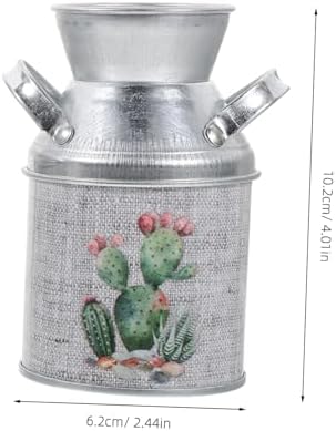 2pcs Rustic Iron Flower Pot Decorative Vases for Wall Plant and Home Dcor