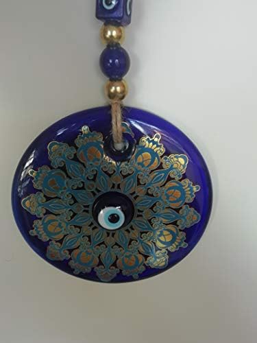 Turkish Blue Evil Eye Wall Hanging Decor Large Glass Protection Ornament