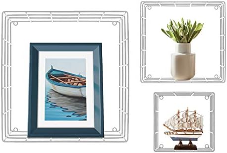 Sorbus Floating Square Shelves Set of 3 White