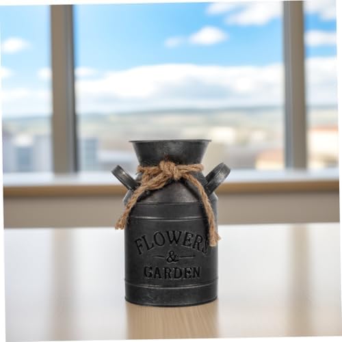 Vintage Flower Bucket Rustic Decorative Pitcher Vase for Cottagecore Decor 1