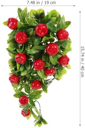 SEWACC Artificial Lemon Teardrop Wreath for Home Decor