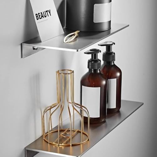 16 Inch Stainless Steel Floating Shelf for Modern Decor