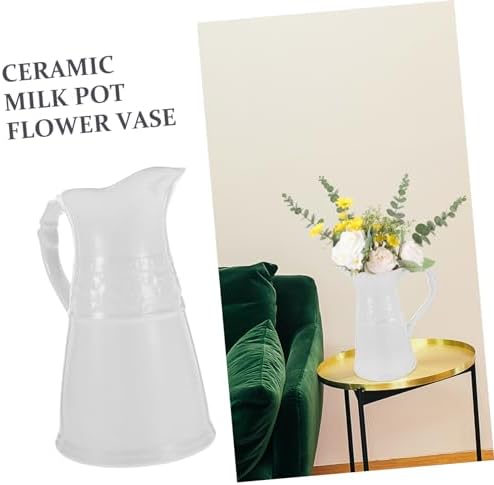 STOBAZA Artistic Ceramic Pitcher Vase for Home and Office