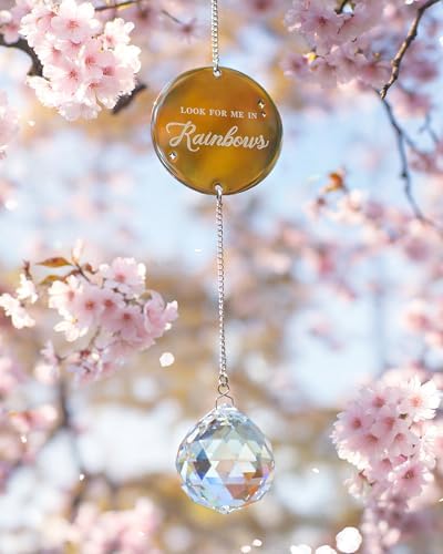 Modern Memorial Gift 40mm Crystal Suncatcher Rainbow Maker