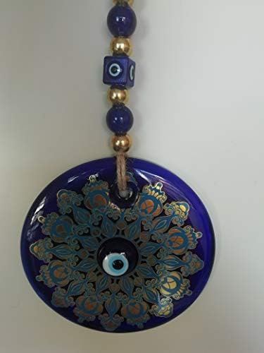 Turkish Blue Evil Eye Wall Hanging Decor Large Glass Protection Ornament