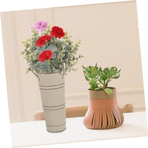 STOBAZA Iron Flower Bucket Vintage Decorative Vase