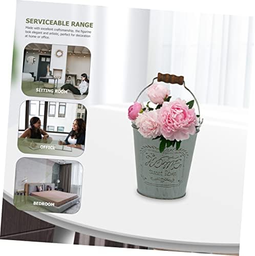 STOBAZA 2pcs Vintage Iron Flowerpot for Home Decor