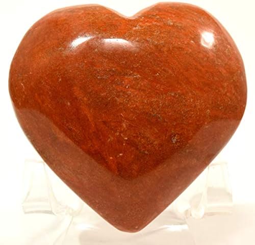 62mm Peruvian Orange Jasper Puffy Heart Crystal