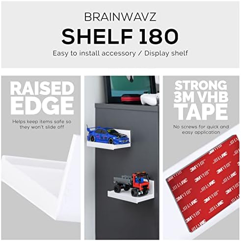 Brainwavz 54 Inch Adhesive Floating Shelf for Speakers Books Plants Cameras Toys Decor
