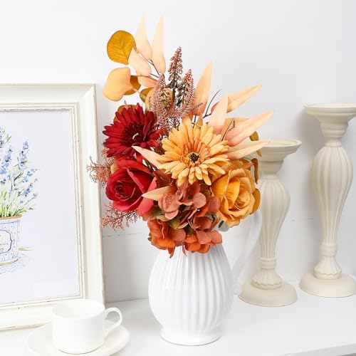 Vaguelly 8-Inch Ceramic Pitcher Vase Vintage Rustic