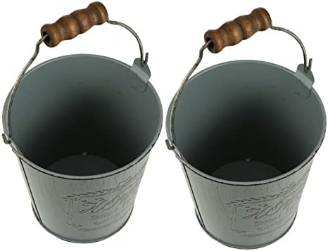STOBAZA 2pcs Vintage Iron Flowerpot for Home Decor