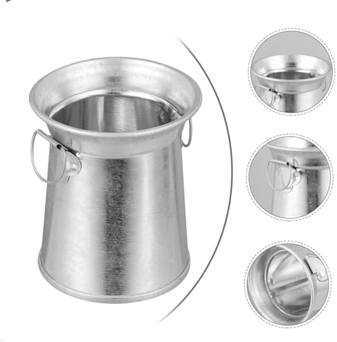 3pcs Vintage Iron Flowerpot Rustic Vase for Decor