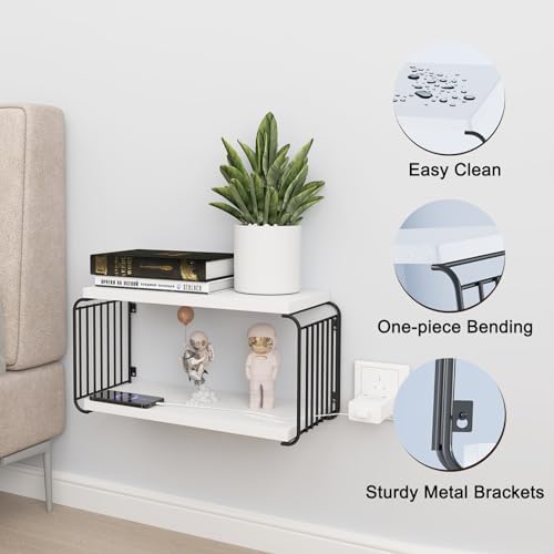 Modern Floating Nightstand Shelves for Bedroom and Living Room