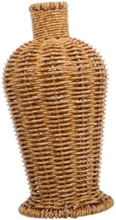 Modern Vase with Rustic Basket Design for Home Decor