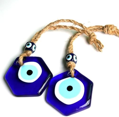 Bigbabybig Hxagon Evil Eye Car Charm Decor