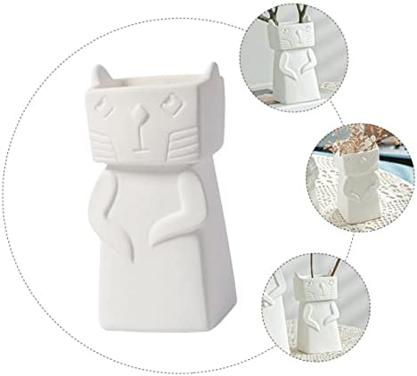 Ceramic Cat Vase Decorative Home Accent