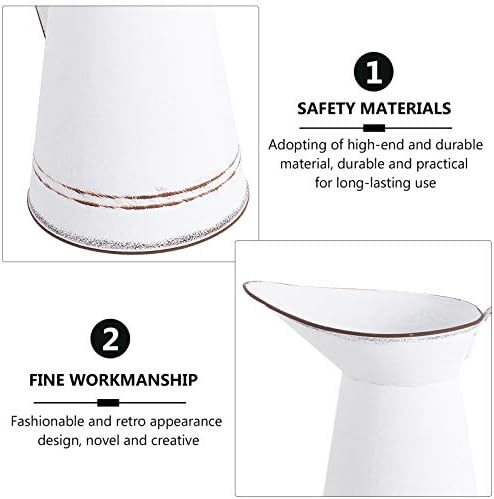 DOITOOL Vintage French Galvanized Vase for Home Decor