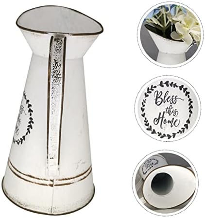 1pc Rustic Country Style Flowerpot for Home Decor Vintage White Duckbill Design