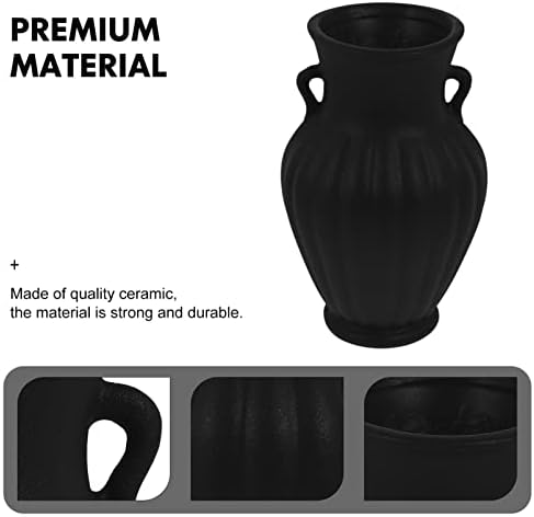 1pc Ceramic Colored Vase with Double Ears Home Decor