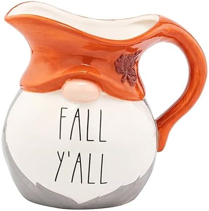 Napco Fall YAll Gnome Decorative Pitcher Vase