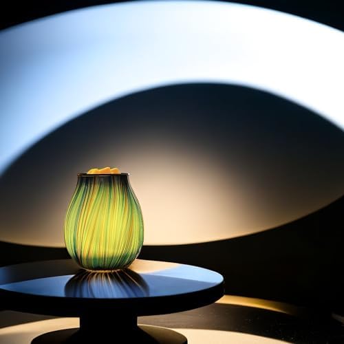 Inrorans Electric Wax Melt Burner with Timer and 7 LED Color Changing Art Glass Night Light