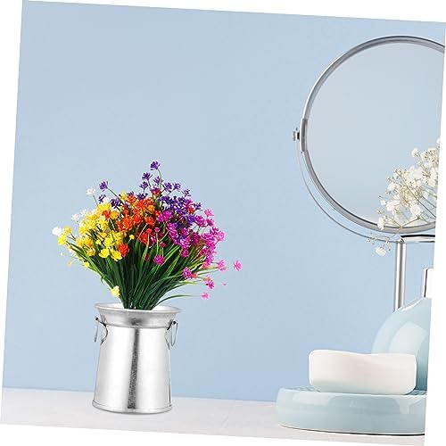 3pcs Vintage Iron Flowerpot Rustic Vase for Decor