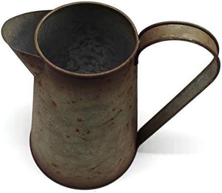 7 Inch Galvanized Metal Milk Pitcher Vase