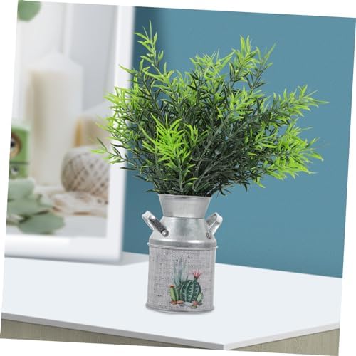 2pcs Rustic Iron Flower Pot Decorative Vases for Wall Plant and Home Dcor