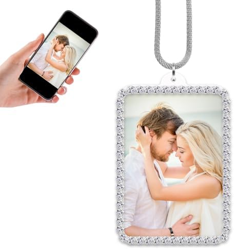 Custom Photo Car Rearview Mirror Ornament - White