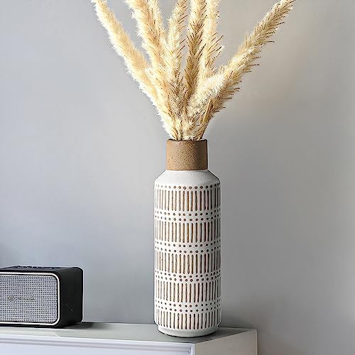 Rustic Ceramic Vase 1102 Inch Farmhouse Style Decor