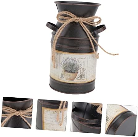 STOBAZA Vintage Style Iron Wall Decor Vase